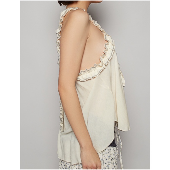 POL Cream Ruffle Detail Flowy Tank Top - Picture 4 of 5